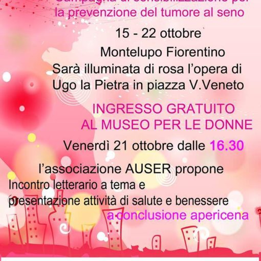 Volantino Ottobre Rosa, Manifestazioni al MMAB per la prevenzione del tumore al seno